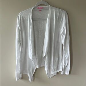 Lilly Pulitzer Elegant White Women's Cardigan, Size M
